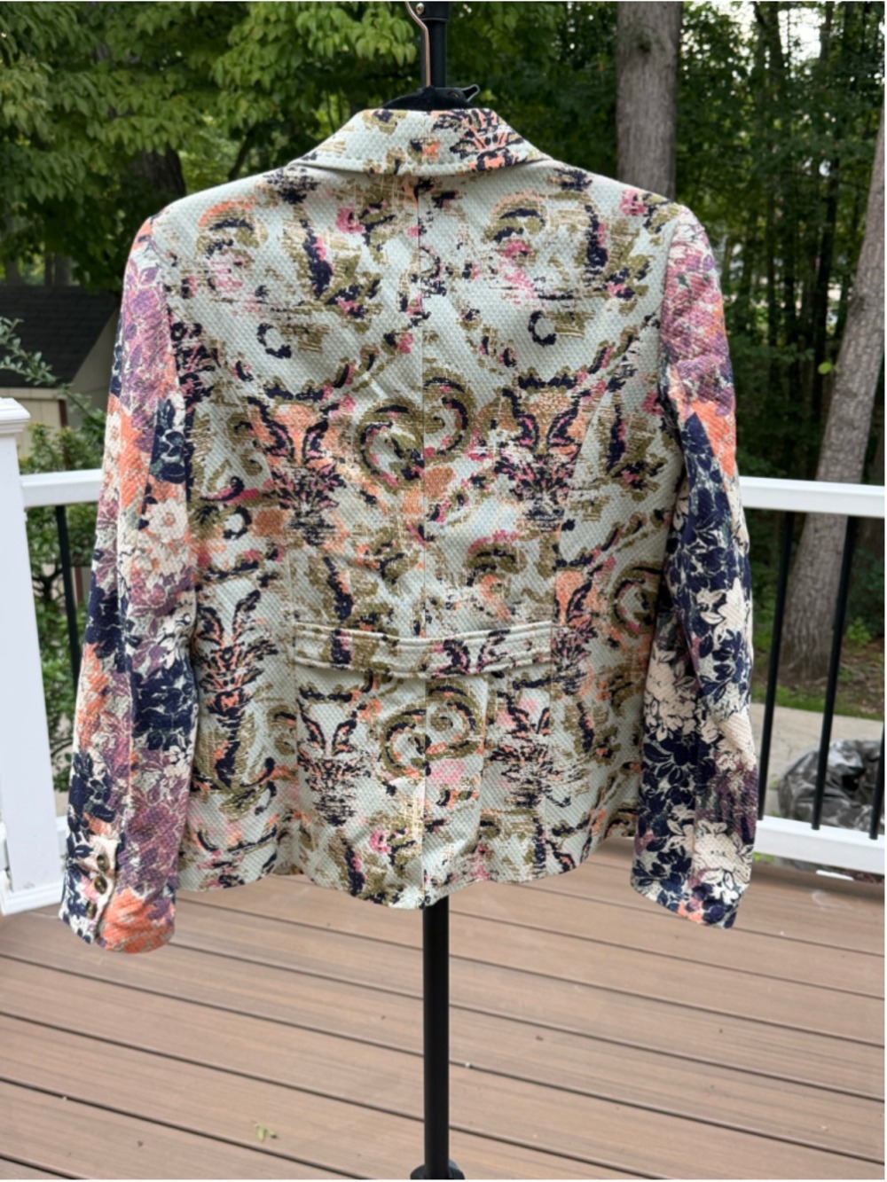 Sundance Multi-color Mixed Tapestry Pattern Floral Print Blazer, Size S, NWT - Picture 2 of 5